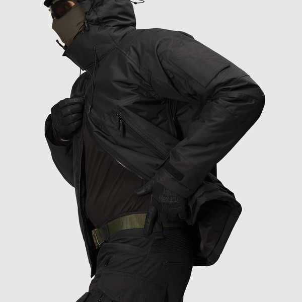 Tactical winter jacket UATAC Basic Black Membrane Climashield Apex L