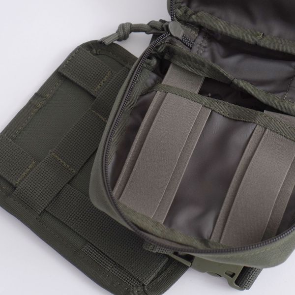 Medical pouch UATAC individual on the patch panel Olive