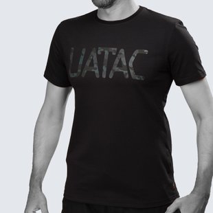 UATAC Summer T-Shirt 95/5 Black with UATAC Camouflage print | S