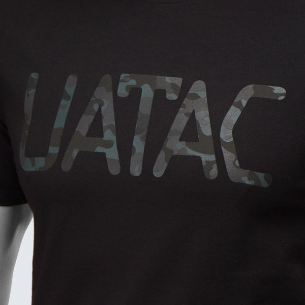 UATAC Summer T-Shirt 95/5 Black with UATAC Camouflage print | S