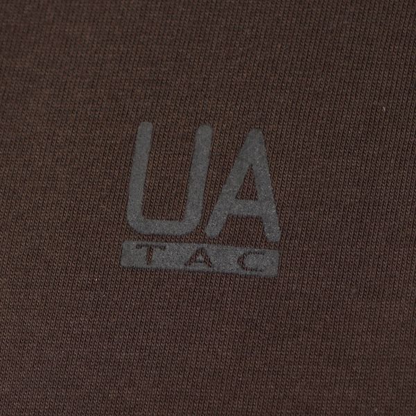 Футболка летняя UATAC Коричневая с принтом UA | S 53201131 фото