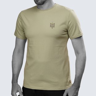 UATAC Summer T-Shirt 95/5 Light Khaki with Trident print | M